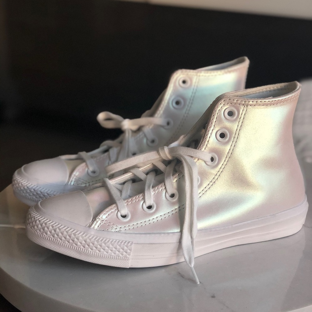 Iridescent high top Converse